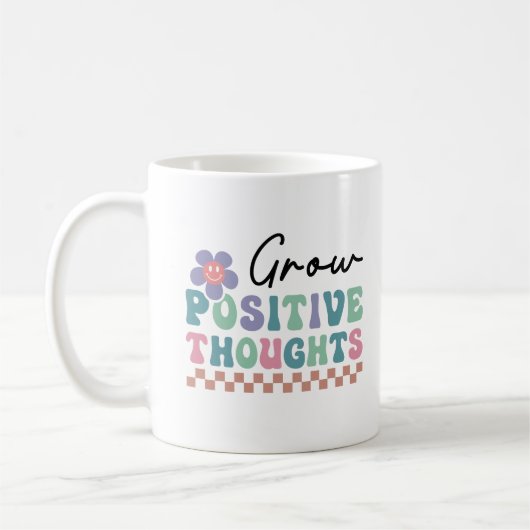 Zunehmende positive Gedanken Kaffeetasse (Links)