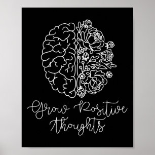 Zunehmende positive Gedanken über psychische Gesun Poster