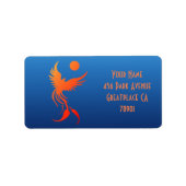 Zunehmender Phoenix in Flammen-Adressenwählbar Adressaufkleber (Vorne)