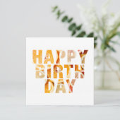 ZUNEHMENDES BILD-Happy Birthday Card Einladung (Stehend Vorderseite)