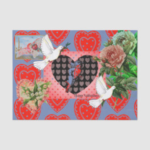 ZUNEHMENDES KOLLEGIERUNGSZEICHEN FÜR DEN Valentins Seidenpapier