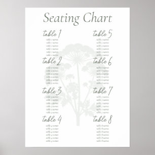 ZUNEIGUNG Hochzeits-Sitzplan Poster