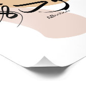 Zuneigung in der modernen arabischen Kalligraphie Fotodruck (Ecke)