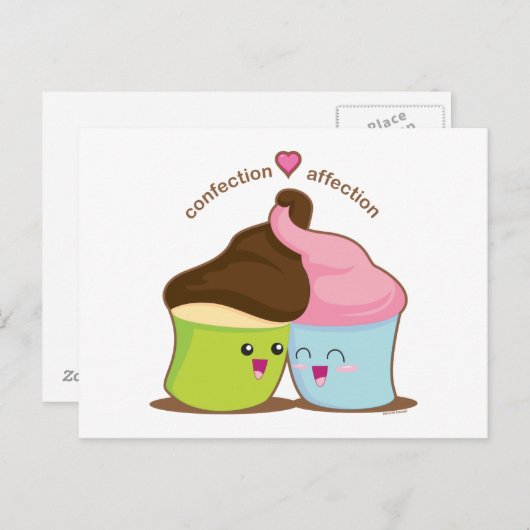 Zuneigung Postkarte (Vorne/Hinten)