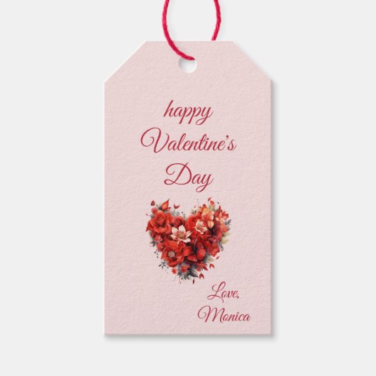 Zuneigung | Valentinstag Geschenkanhänger (Vorderseite)