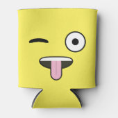 Zunge aus Emoji Dosenkühler (Vorderseite)