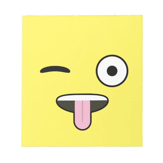 Zunge aus Emoji Notizblock (Vorderseite)