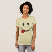 Zunge emoji heraus haften T-Shirt (Vorne ganz)