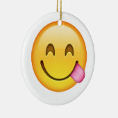 Zunge - Emoji Keramikornament (Rechts)