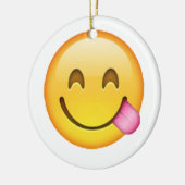 Zunge - Emoji Keramikornament (Links)