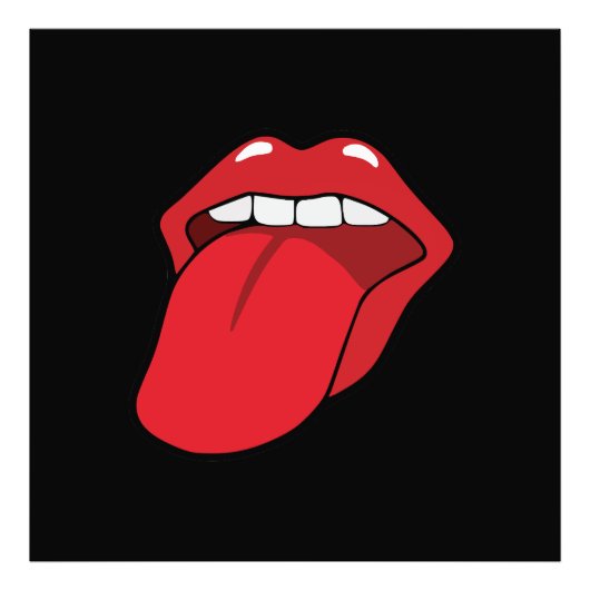 Zunge Fotodruck (Vorne)