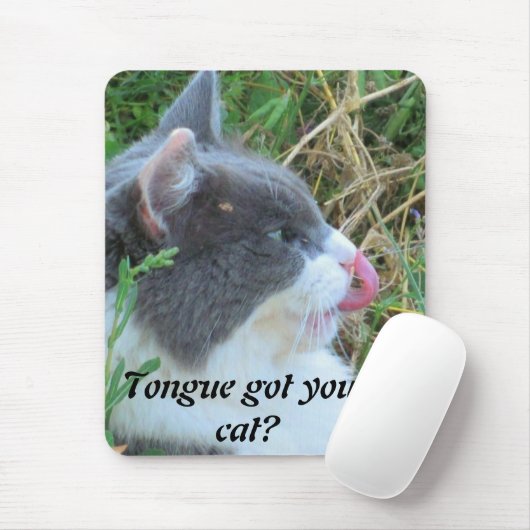 Zunge Got deine Katze? Meme Mousepad (Mit Mouse)
