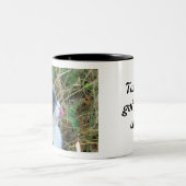 Zunge got der Katze Zweifarbige Tasse (Mittel)