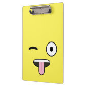Zunge heraus Emoji Klemmbrett (Links)