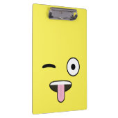 Zunge heraus Emoji Klemmbrett (Rechts)