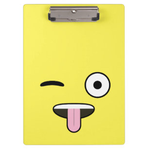 Zunge heraus Emoji Klemmbrett