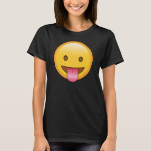 Zunge-Heraus Emoji scherzt T - Shirt