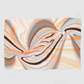 'Zunge' in glatter Farbstruktur mit Kurvendesign Golfhandtuch (Horizontal)