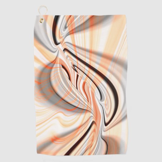 'Zunge' in glatter Farbstruktur mit Kurvendesign Golfhandtuch (Vorderseite)