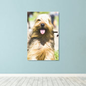 Zunge, langes Haar, Portrait Leinwanddruck (Insitu (Holzboden))