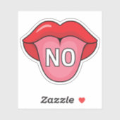 Zunge NO Aufkleber (Blatt)