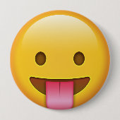 Zunge-Out-Emoji Button (Vorderseite)