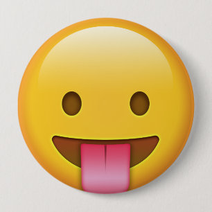 Zunge-Out-Emoji Button