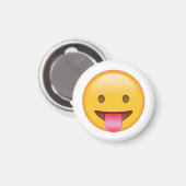 Zunge Out - Emoji Magnet (Vorderseite/Rückseite)