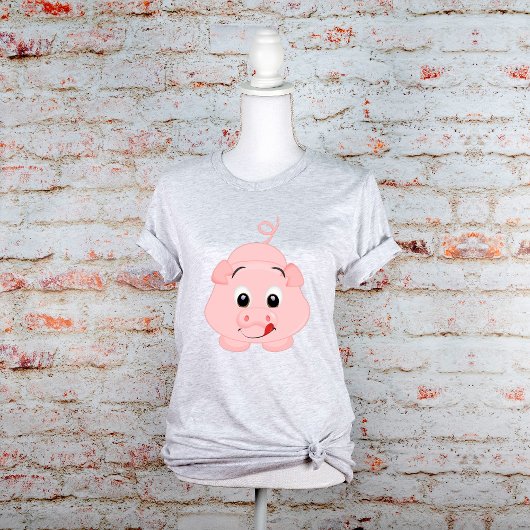 Zunge Out Rosa Piggie T-Shirt
