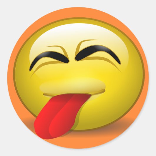 Zunge Runder Aufkleber (Vorderseite)