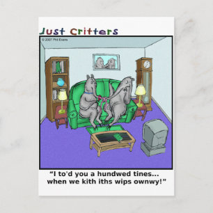 Zunge-tied Postkarte