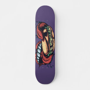 Zunge und Hamburger Skateboard