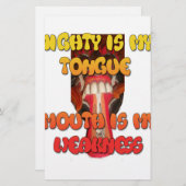 Zunge Zunge: Funny Zunge Zitat Farbiger Text Kunst Briefpapier (Vorne/Hinten)