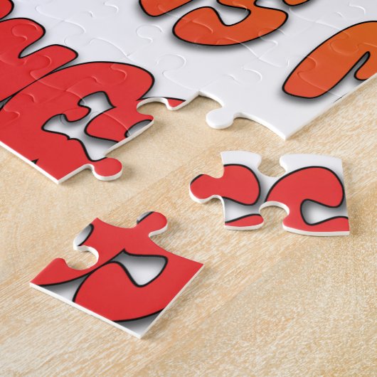 Zunge Zunge: Funny Zunge Zitat Farbiger Text Kunst Puzzle (Seite)