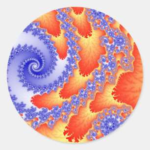 Zungen der Feuer-Aufkleber Runder Aufkleber