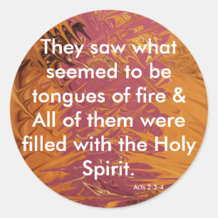 Zungen des Feuers Runder Aufkleber