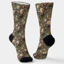 🩸 Zungenblüten - Gotische Tapestry Socken