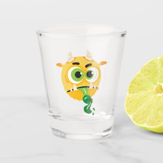 Zungenbrecher Troll Schnapsglas (Vorderseite)