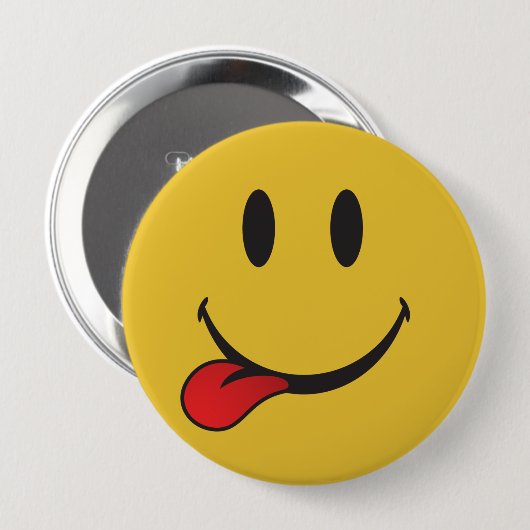 Zungenemoji Button (Vorne & Hinten)