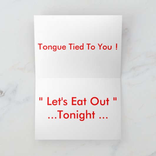 " Zungenfrösche " Karte (Innenseite)