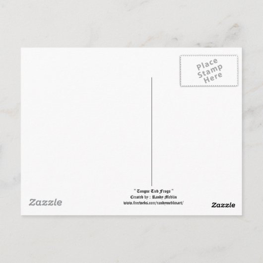 " Zungenfrösche" Postkarte (Rückseite)