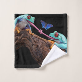 Zungenfrösche Waschlappen