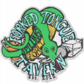 Zungentavern, gennant geschnitten Vinyl Sticker (Vorderseite)