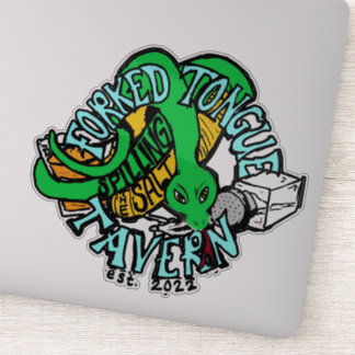 Zungentavern, gennant geschnitten Vinyl Sticker