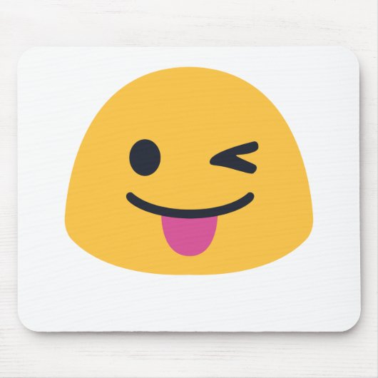 Zungenwinken Mousepad (Vorne)