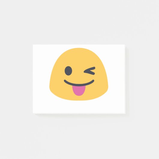Zungenwinken Post-it Klebezettel (Vorderseite)