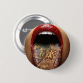 Zungetätowierungsentwurf Button (Vorne & Hinten)