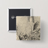 Zuni-Adler Button (Vorne & Hinten)