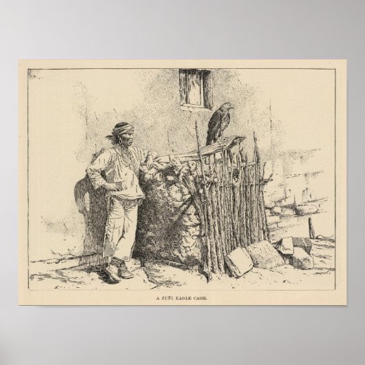Zuni-Adlerkäfig Poster (Vorne)