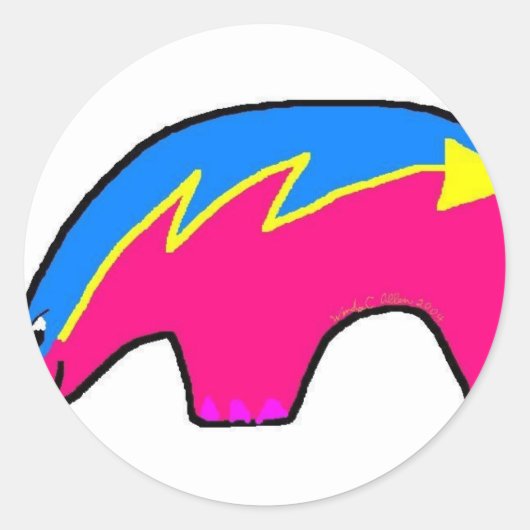 Zuni Bears Runder Aufkleber (Vorderseite)